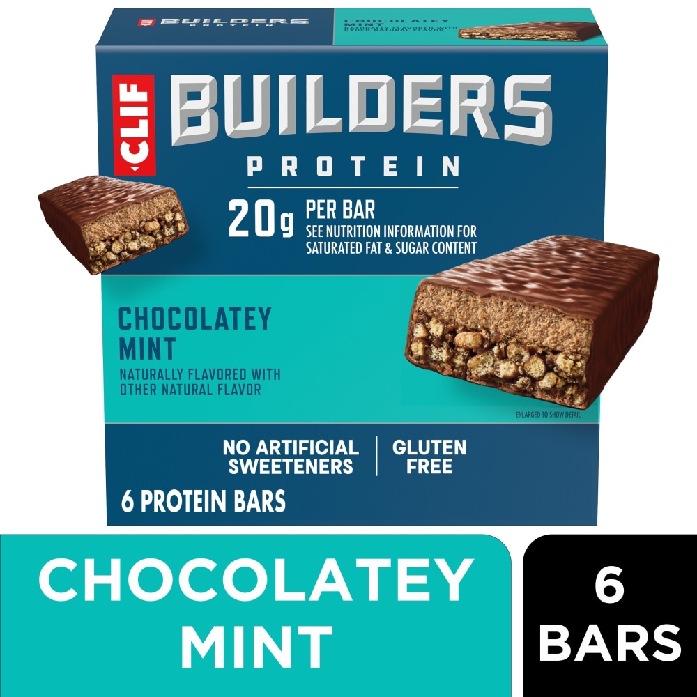 CLIF BUILDERS Chocolate Mint 20g Protein Bars