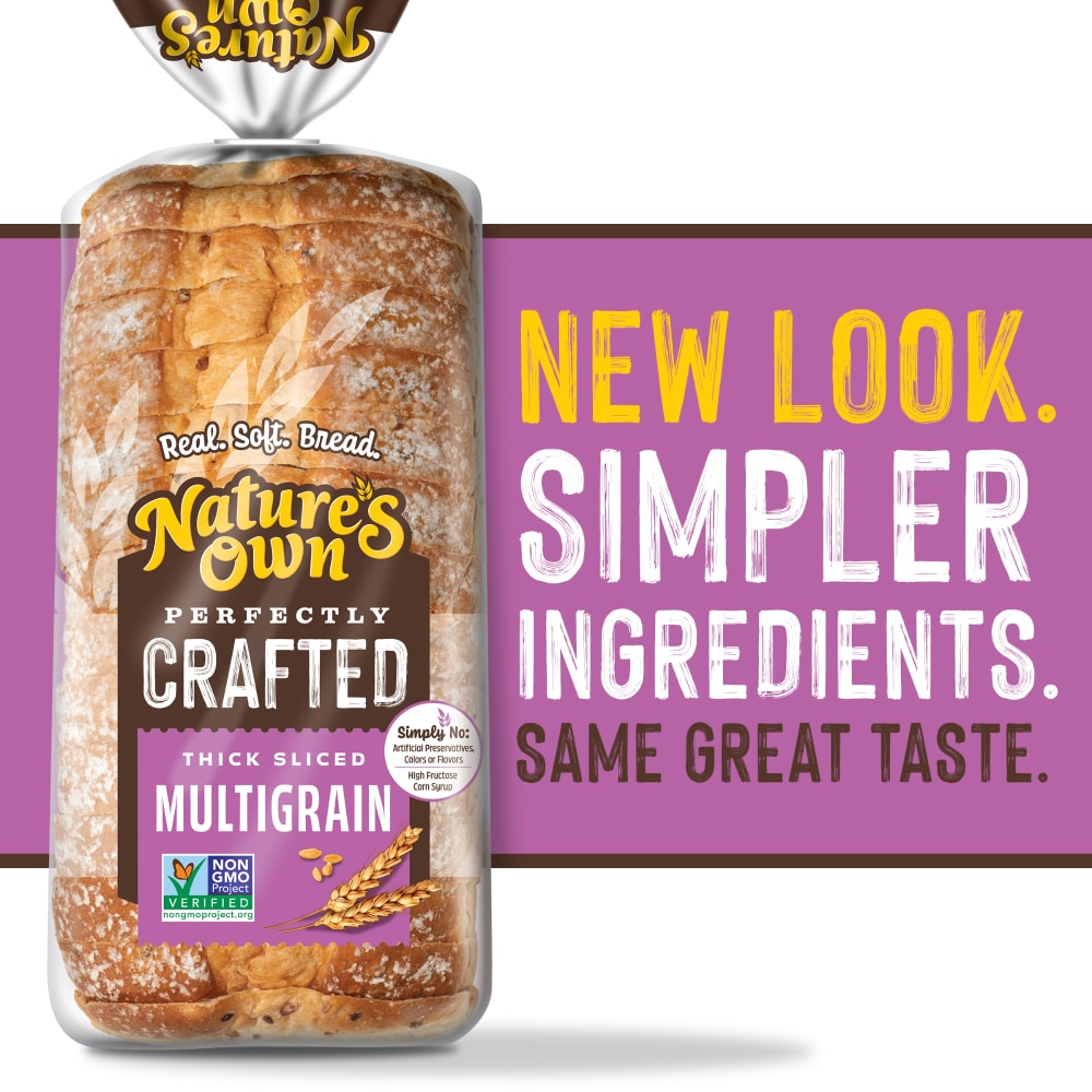 Nature’s Own Perfectly Crafted Non GMO Multigrain Bread