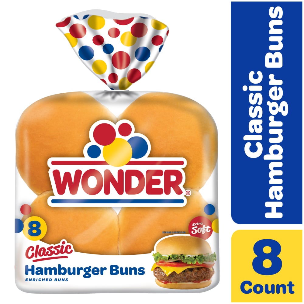 Wonder White Hamburger Buns