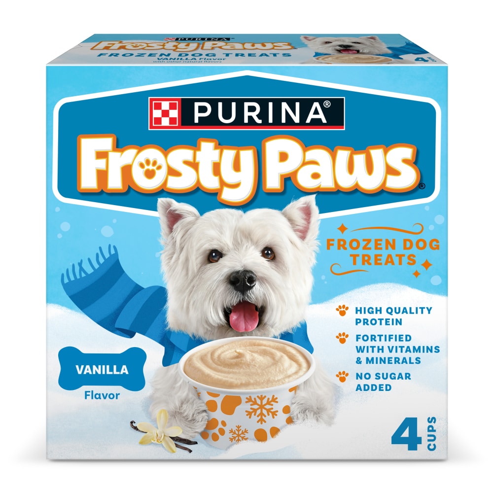 Purina Frosty Paws Vanilla Flavor With Other Natural Flavors Frozen Dog Treats, 4 Ct