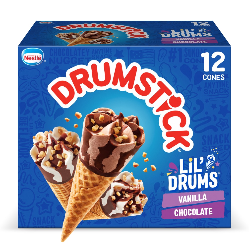 Drumstick Vanilla and Chocolate Mini Sundae Cones, 12 Count