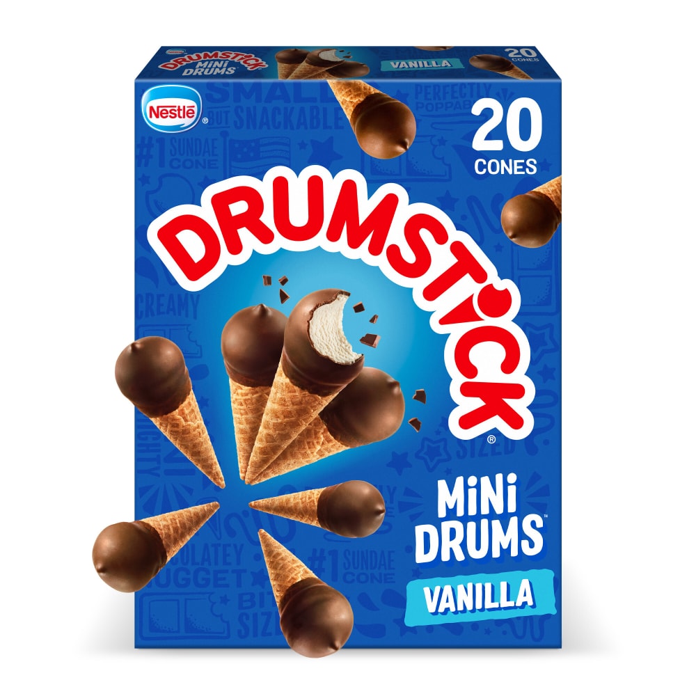 Drumstick Mini Mini Drums Vanilla Sundae Cones, 20 Count