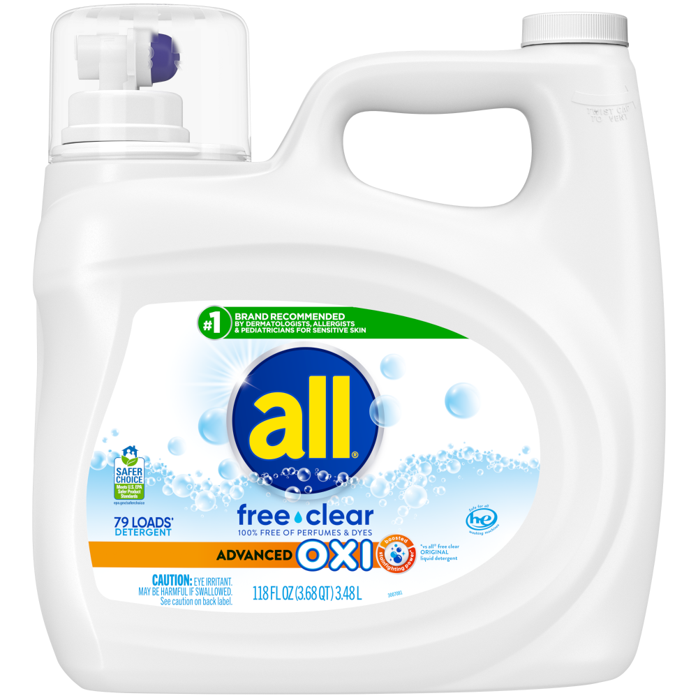 all® free Clear Advanced OXI Liquid Detergent