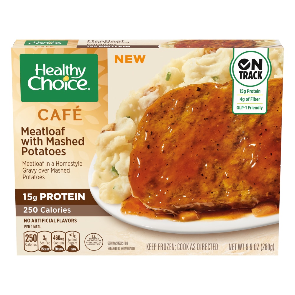 Healthy Choice Café Meatloaf with Mashed Potatoes, Frozen Meal