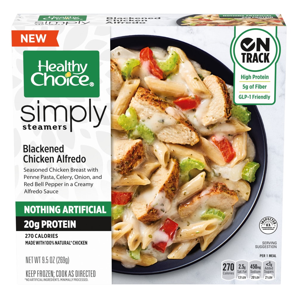 Healthy Choice Simply Steamers Blackened Chicken Alfredo, Frozen Meal