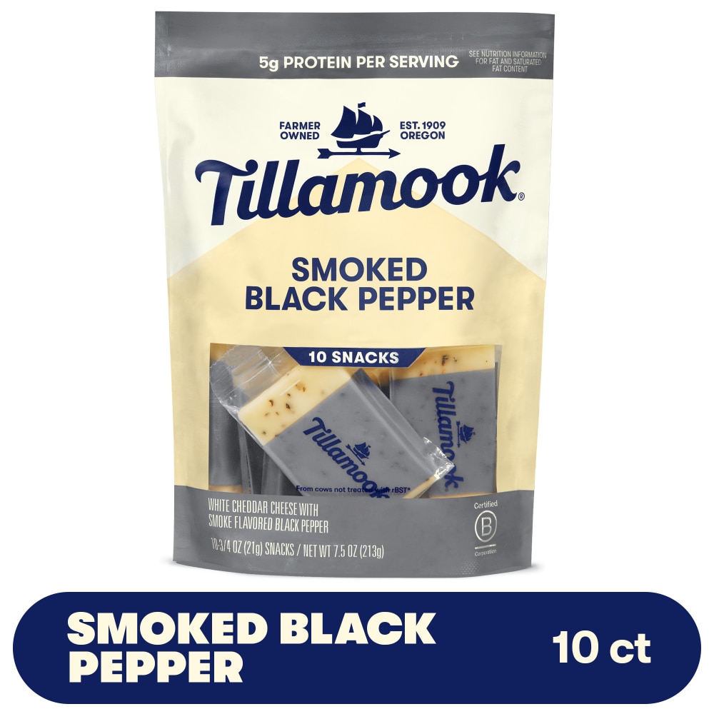 Tillamook® Smoked Black Pepper Snack Cheese