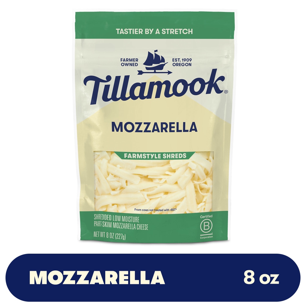 Tillamook Farmstyle Thick Cut Mozzarella Shredded Cheese