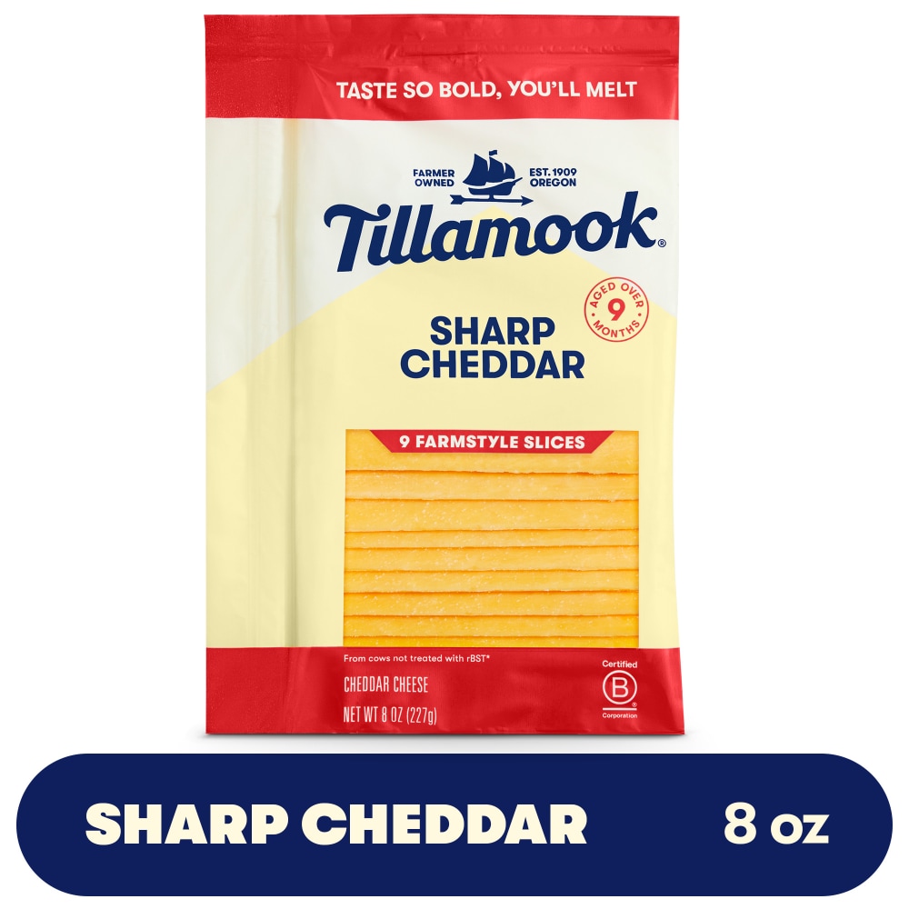 Tillamook® Sharp Cheddar Sliced Cheese Farmstyle
