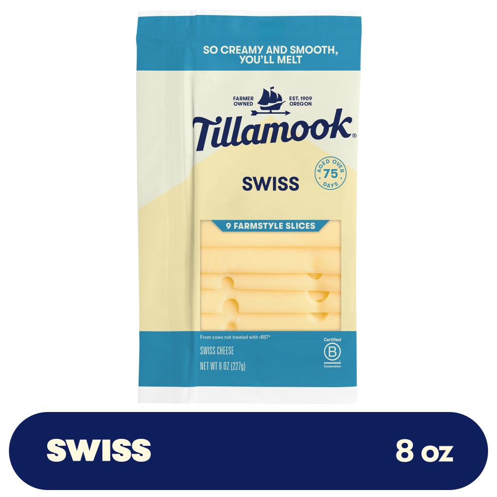 Tillamook® Swiss Sliced Cheese Farmstyle