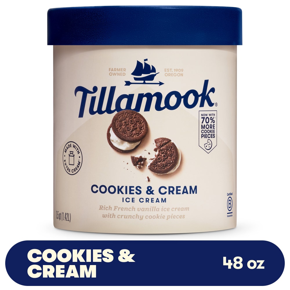 Tillamook® Cookies & Cream Ice Cream Tub