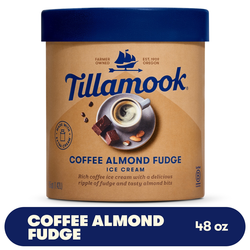 Tillamook® Coffee Almond Fudge Ice Cream Tub