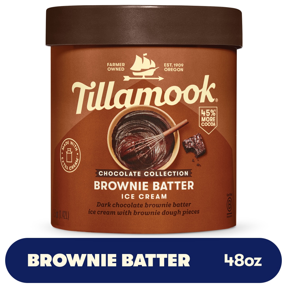 Tillamook® Chocolate Collection Brownie Batter Ice Cream Tub