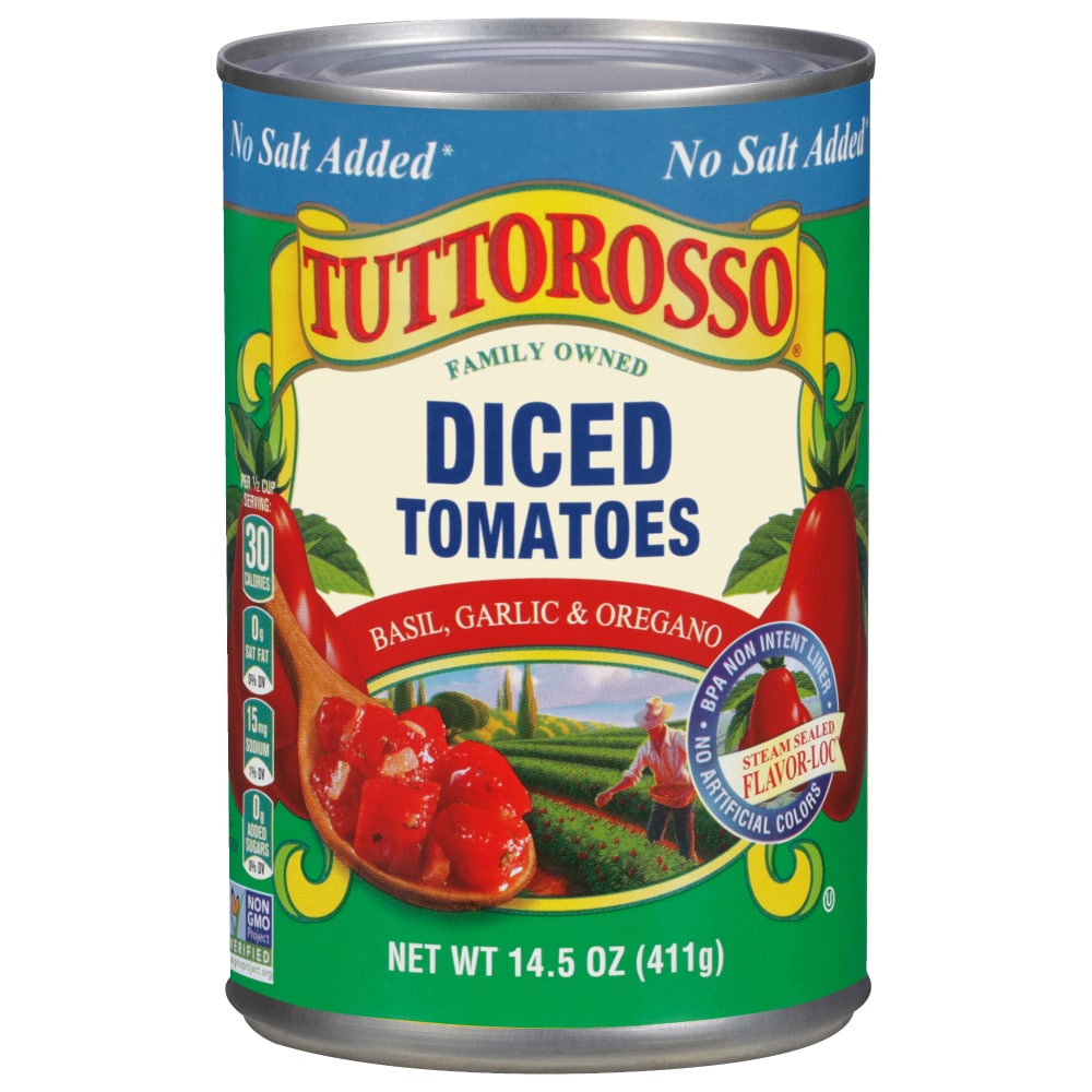Tuttorosso® Diced Tomatoes with Basil Garlic & Oregano