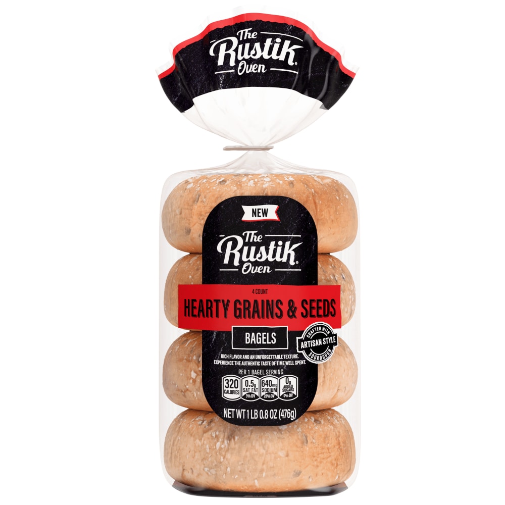 The Rustik Oven Hearty Grains & Seeds Bagels