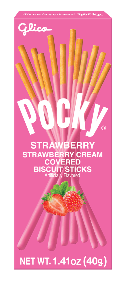 Pocky® Strawberry Cream Covered Biscuit Sticks Half Size