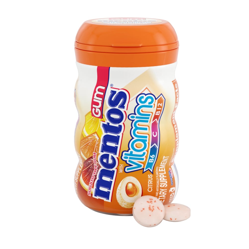 Mentos Vitamins Gum Sugar Free Gum Citrus Flavor