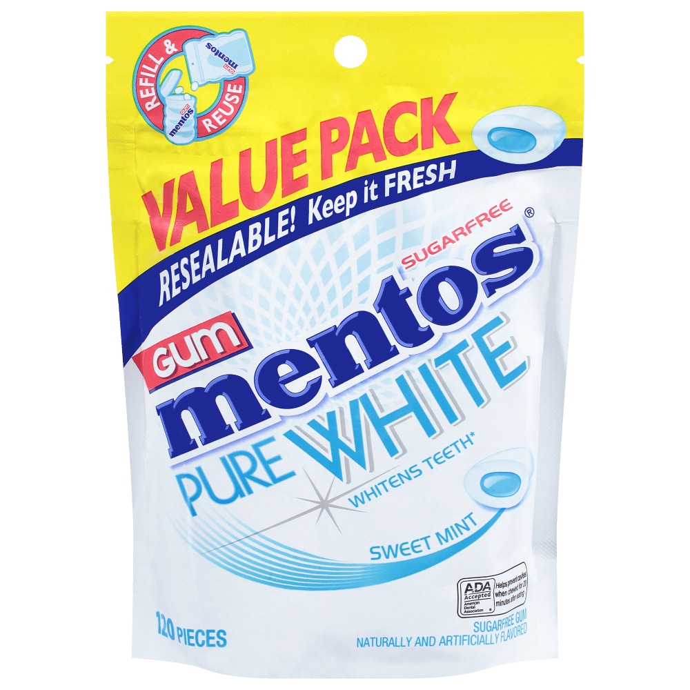 Mentos® Pure White Sugar-Free Sweet Mint Chewing Gum Value Pack