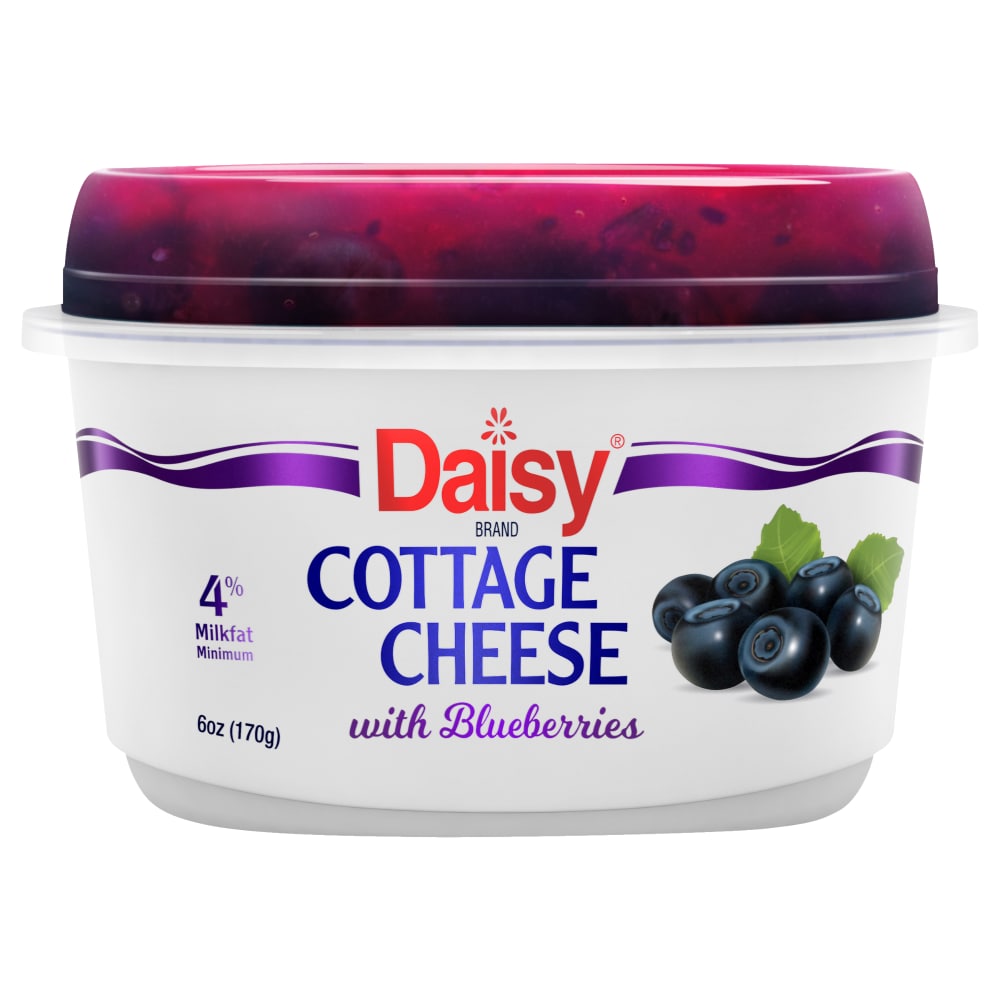Daisy 4% Milkfat Minimum with Blueberries Cottage Cheese 6 oz