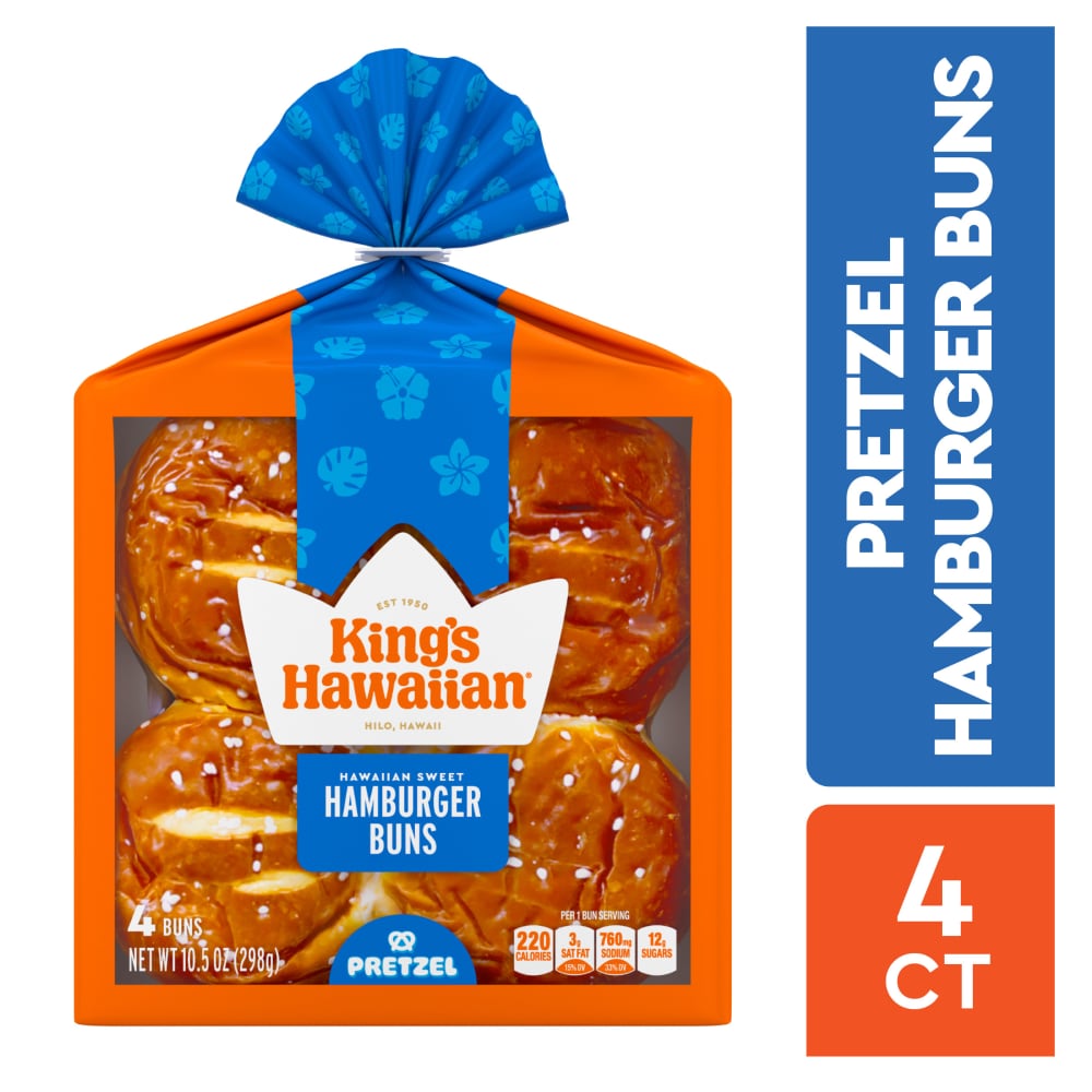 King’s Hawaiian® Original Hawaiian Sweet Pretzel Hamburger Buns