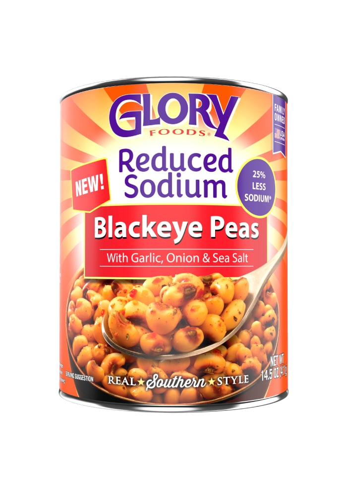 Glory Foods® Reduced Sodium Blackeye Peas With Garlic, Onion & Sea Salt