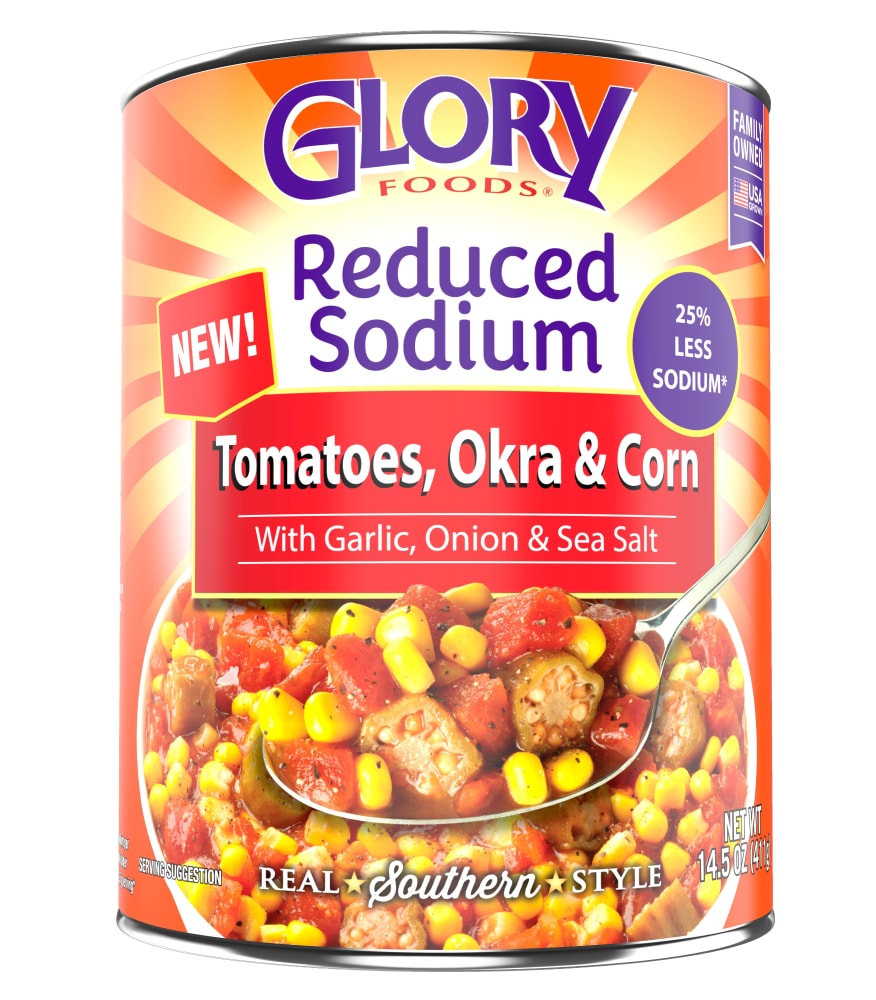Glory Foods® Reduced Sodium Tom/Okra/Corn With Garlic/Onion/Sea Salt