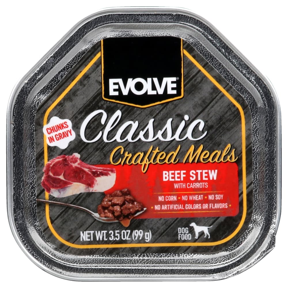 Evolve® Classic Crafted Meals Wet Dog Food Beef Stew with Carrots