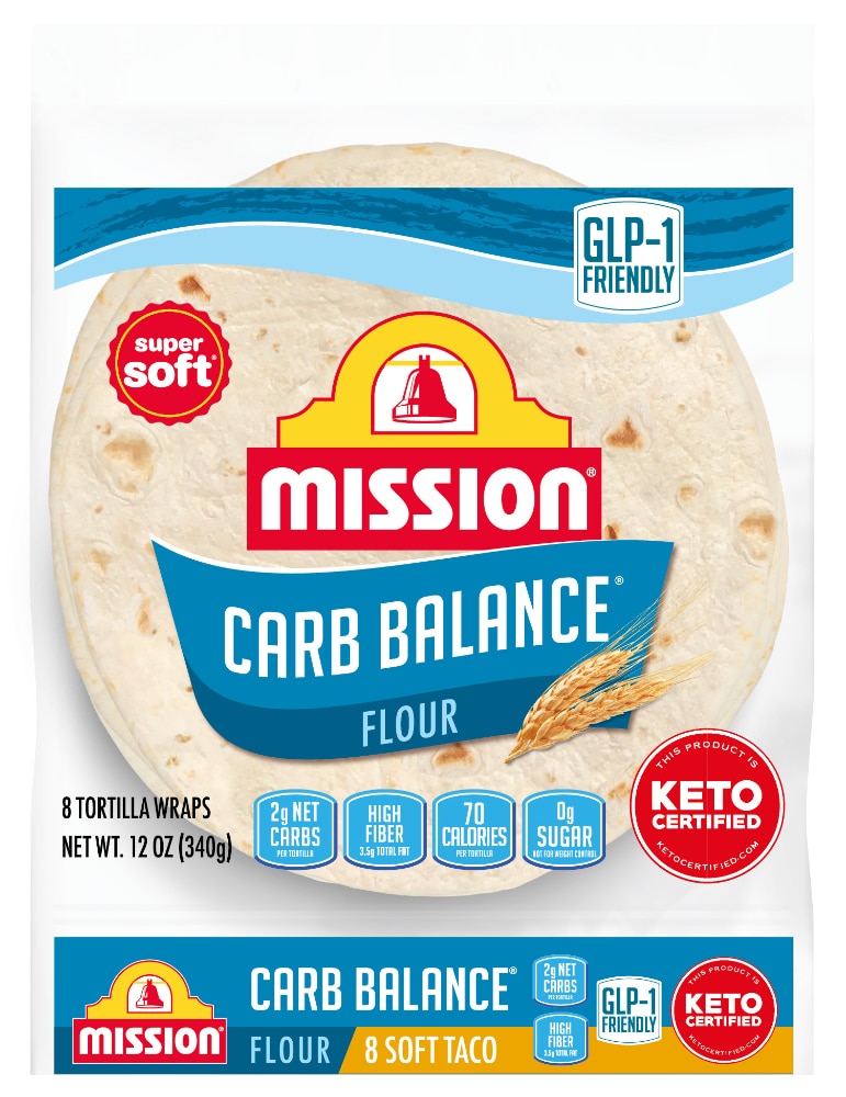 Mission Carb Balance Flour Tortillas, Soft Taco Size, 8 Count