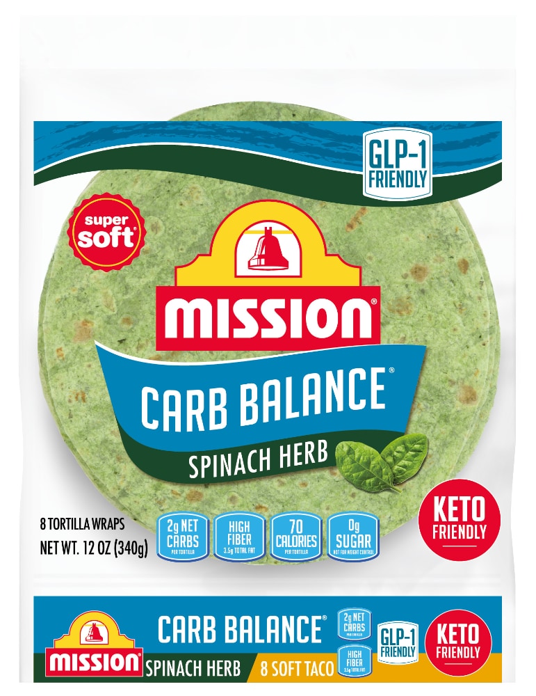 Mission Carb Balance Spinach & Herb Soft Taco Size Flour Tortillas