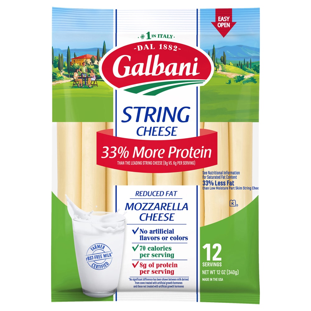 Galbani Reduced Fat Mozzarella String Cheese 12 oz