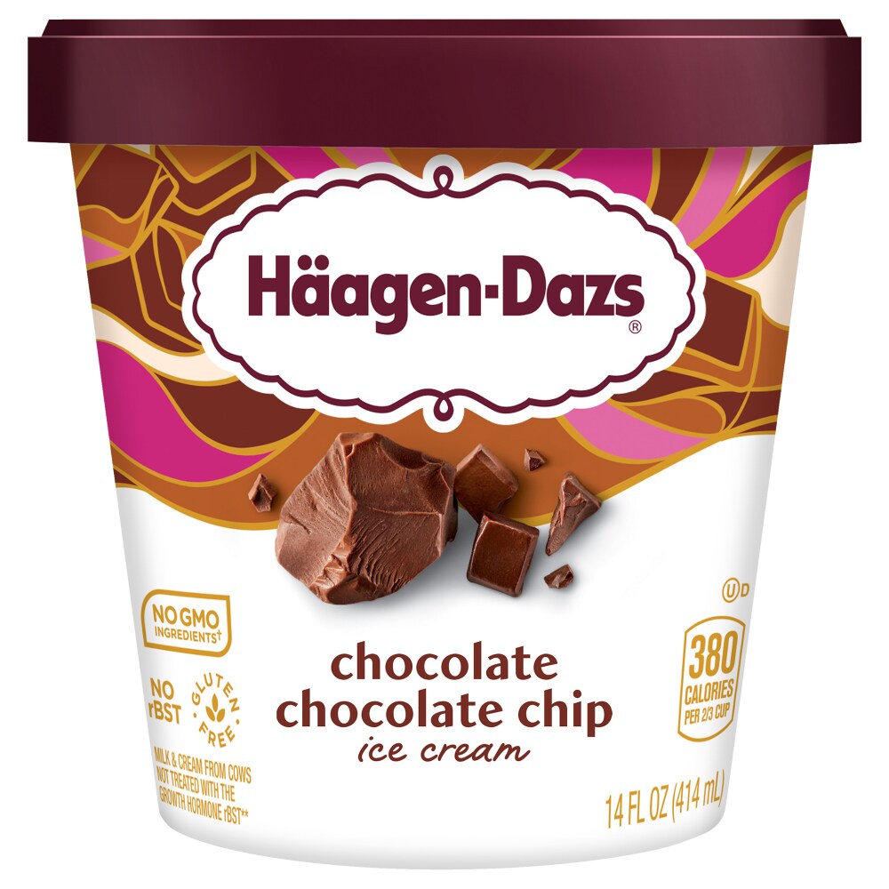 Haagen-Dazs Chocolate Chocolate Chip Ice Cream, 14 Oz.