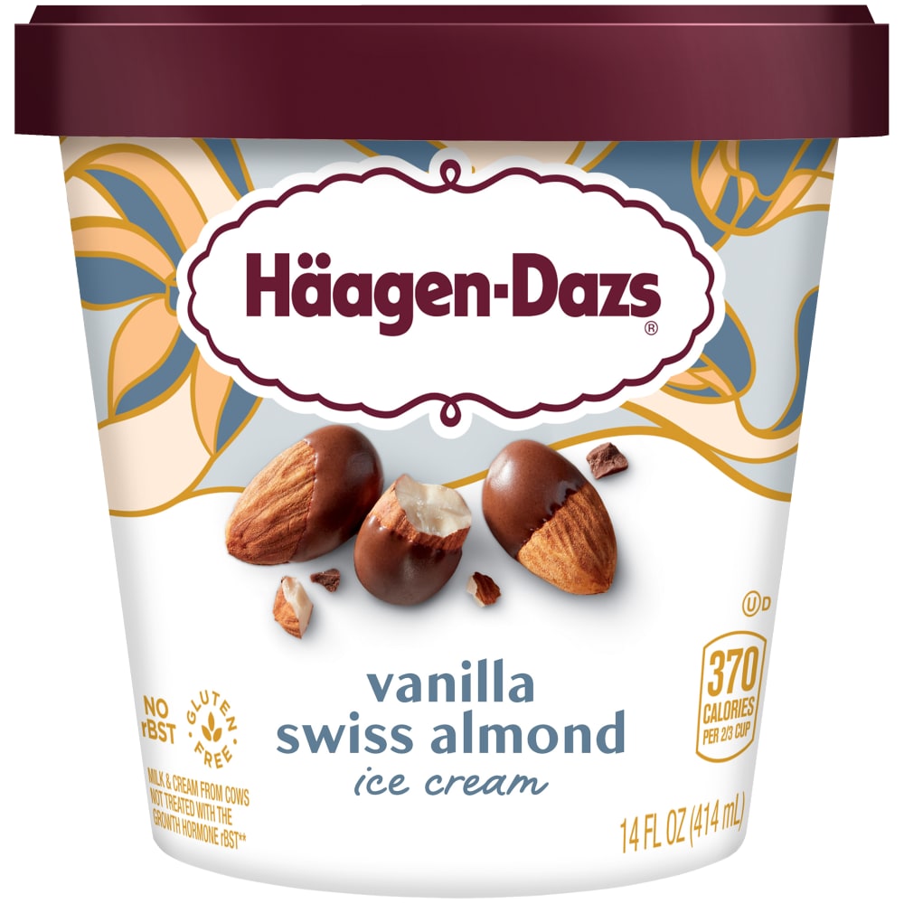 Häagen-Dazs Vanilla Swiss Almond Ice Cream, 14 Oz.