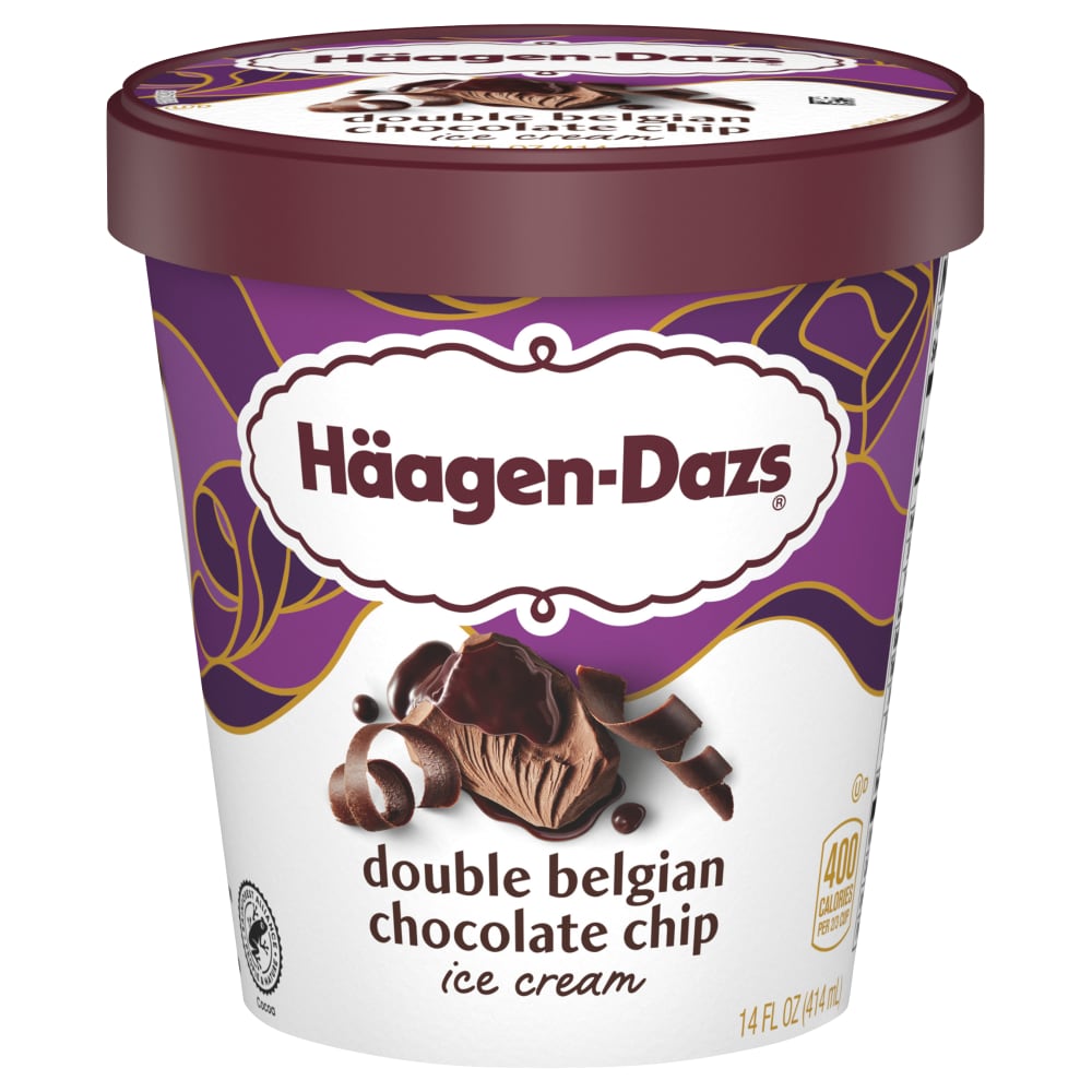 Haagen-Dazs Double Belgian Chocolate Chip Ice Cream, 14 Oz.