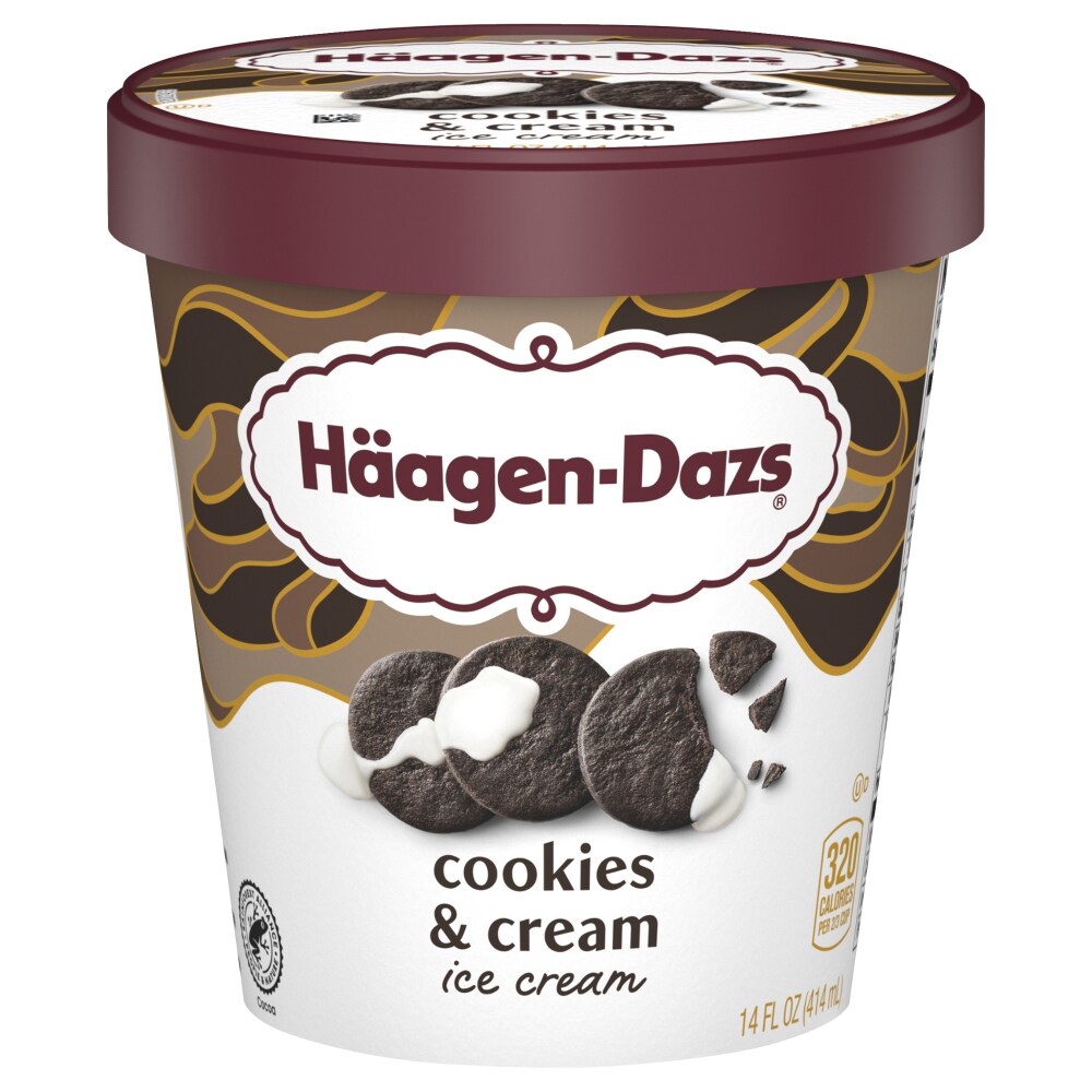 Haagen-Dazs Cookies & Cream Ice Cream, 14 Oz.