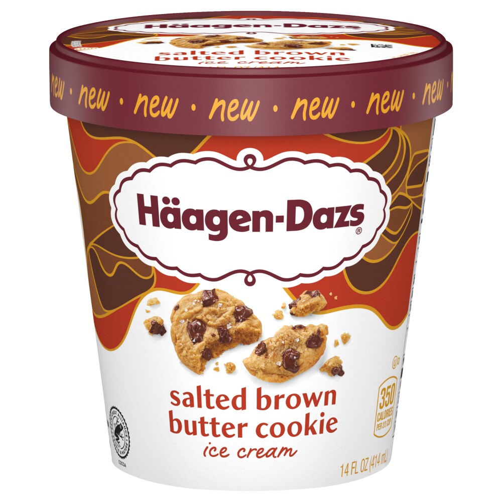 Haagen-Dazs Salted Brown Butter Cookie Ice Cream, 14 fl oz