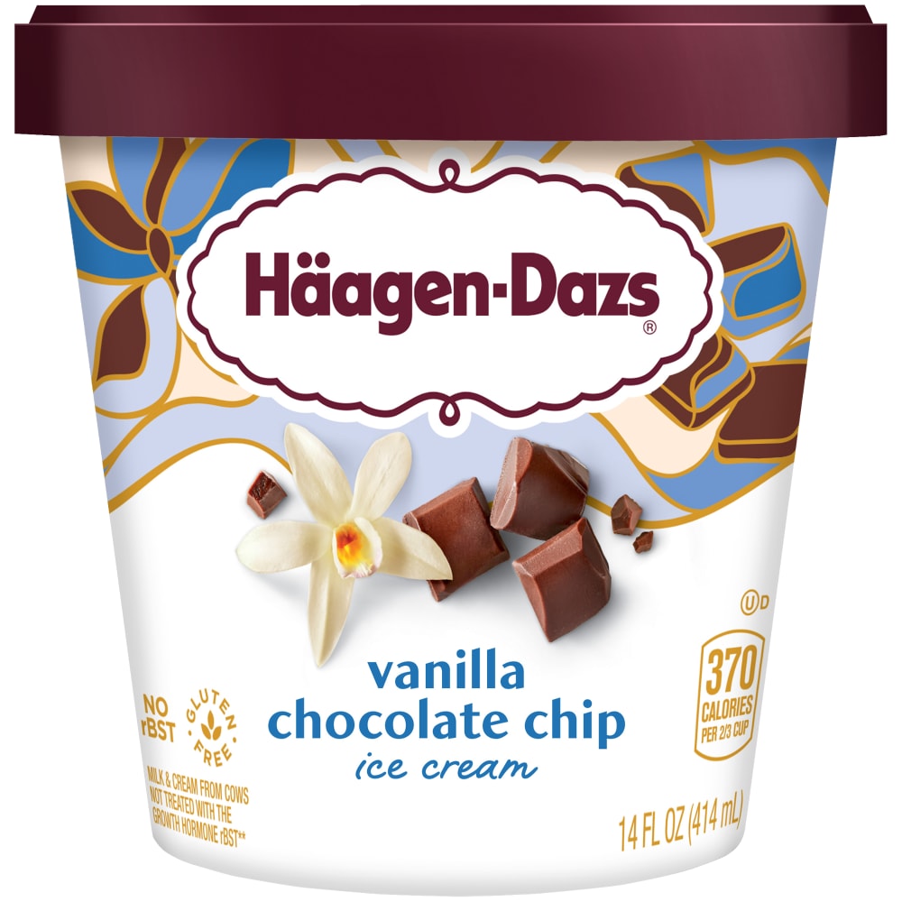 Haagen-Dazs Vanilla Chocolate Chip Ice Cream, 14oz