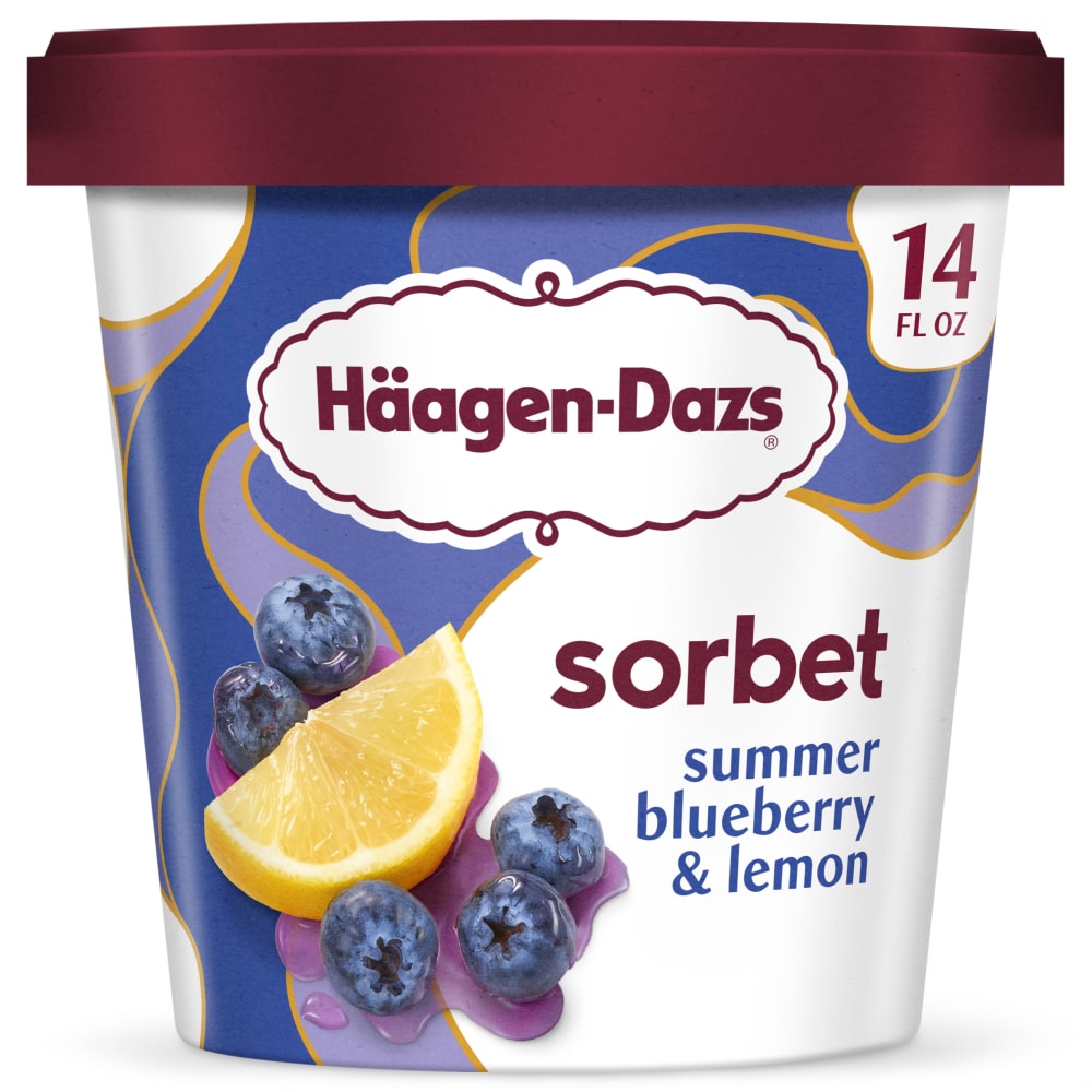 Haagen-Dazs Summer Blueberry and Lemon Sorbet, 14 fl oz