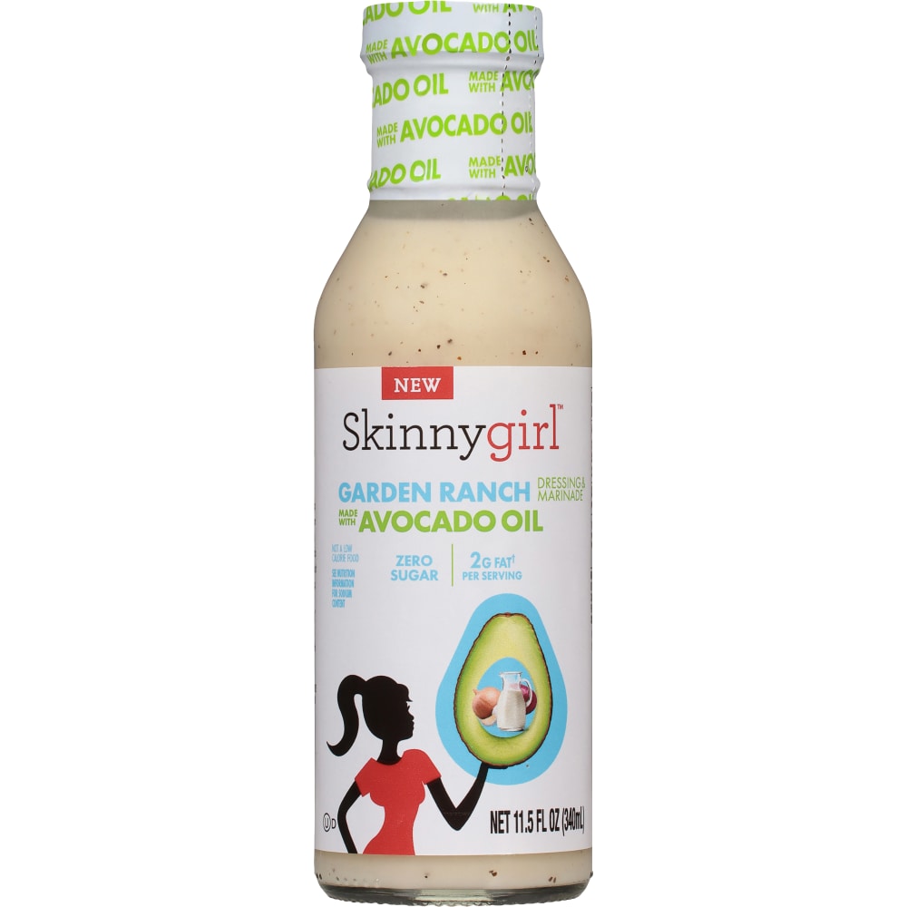 Skinnygirl Avocado Oil Garden Ranch Dressing and Marinade, Gluten Free & Keto Salad Dressing