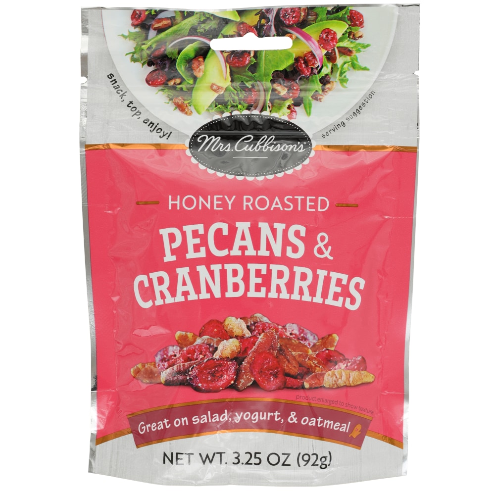 Mrs. Cubbison’s 3.25 oz Honey Roasted Pecans & Cranberries, Bag