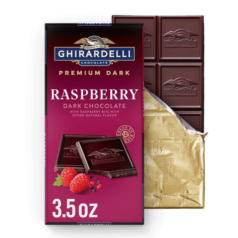 Ghirardelli PREMIUM DARK Raspberry Dark Chocolate Bar