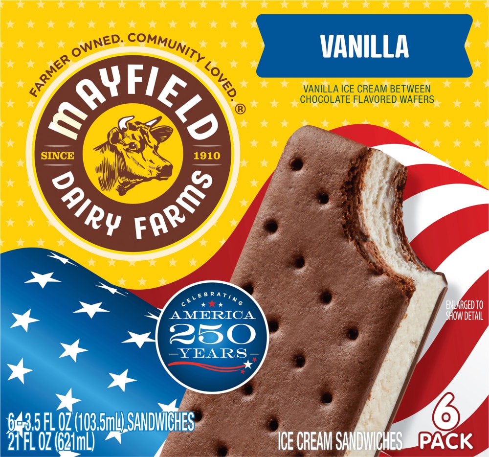 Mayfield Dairy Farms Vanilla Ice Cream Sandwiches