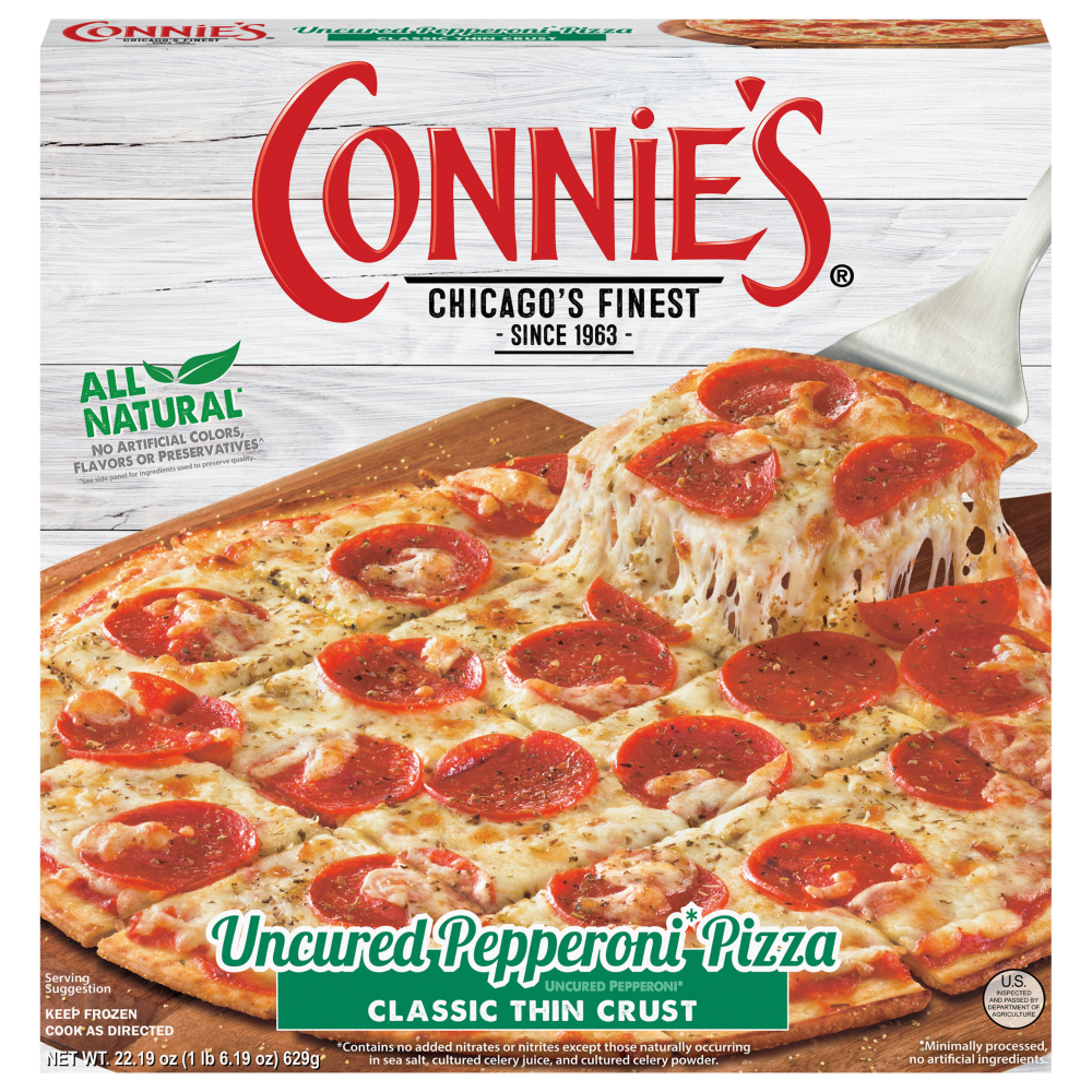 Connie’s Classic Thin Crust Uncured Pepperoni Frozen Pizza