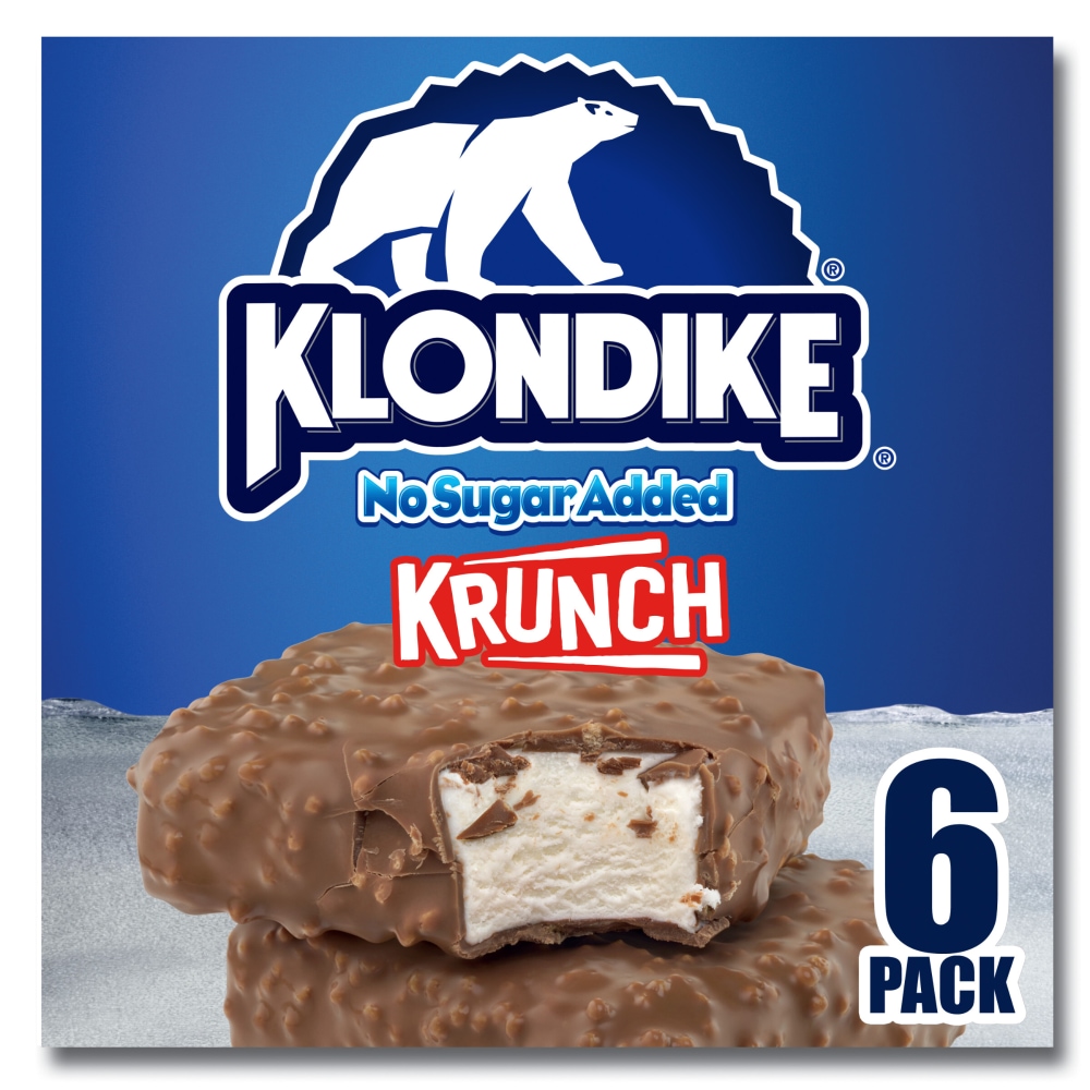 Klondike No Sugar Added Krunch Frozen Dairy Dessert Bars
