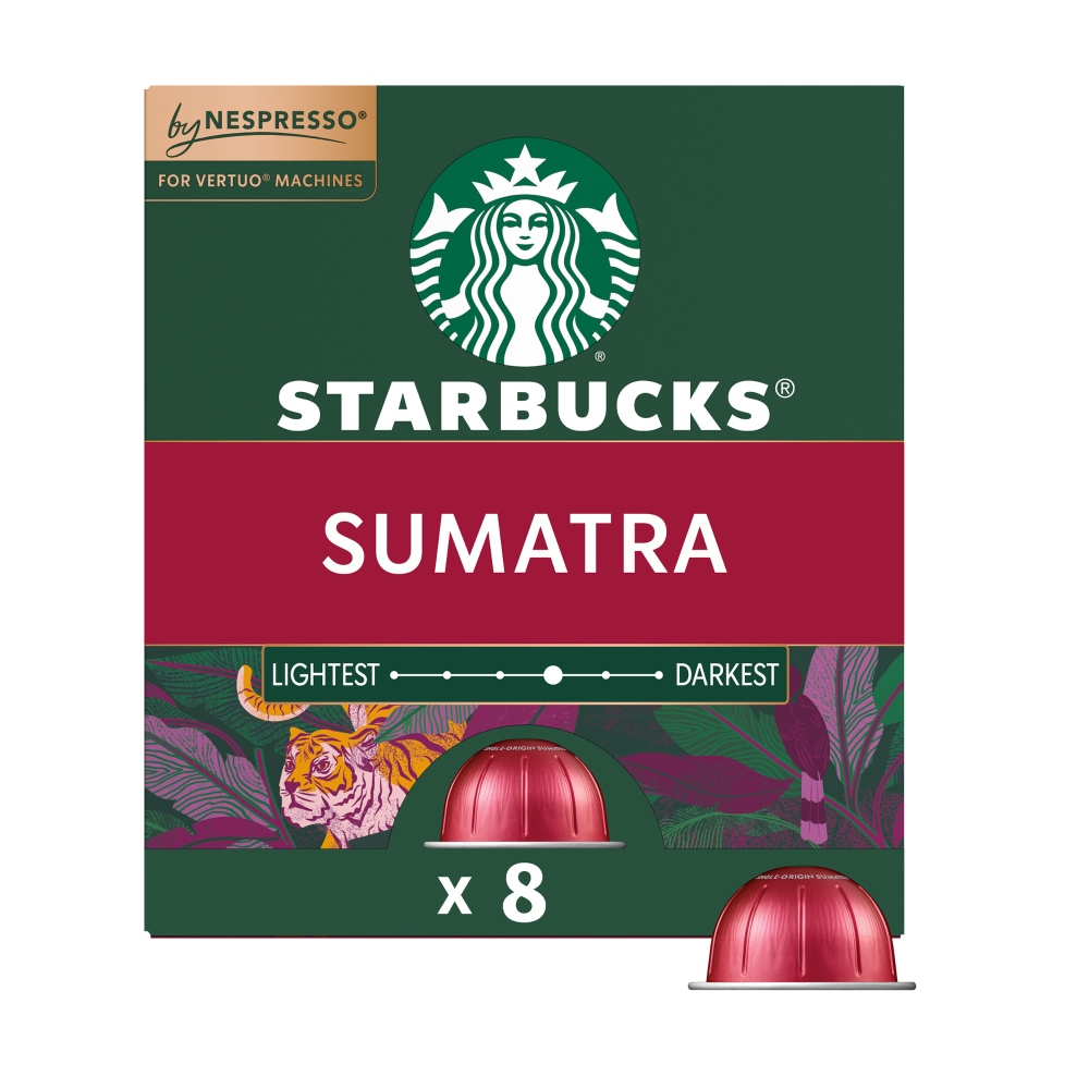 Starbucks® by Nespresso Coffee Pods for Vertuo Machines Sumatra Dark Roast
