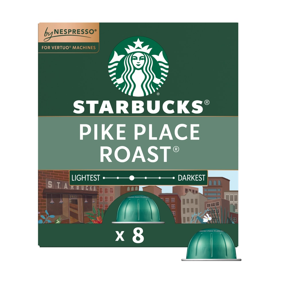 STARBUCKS by Nespresso Vertuo Line Pike Place 8 Count 3.52oz Box