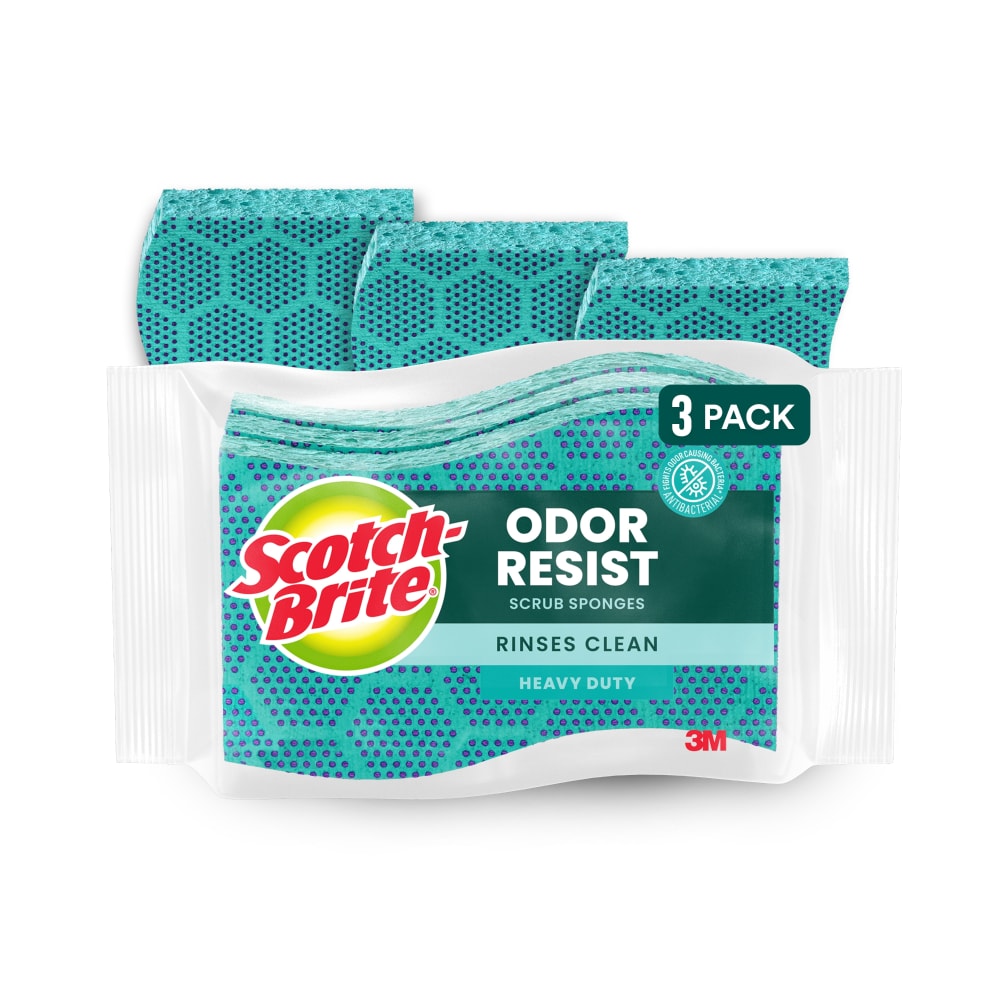 Scotch-Brite® Stay Fresh Odor Resist Heavy Duty Scrub Dot Sponges