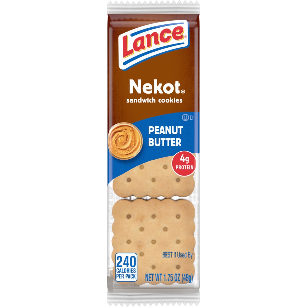Lance Sandwich Cookies Nekot Peanut Butter Individual Snack Pack