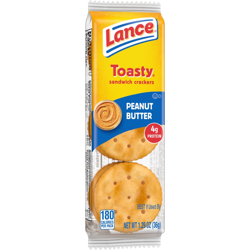 Lance Sandwich Crackers Toasty Peanut Butter Individual Snack Pack
