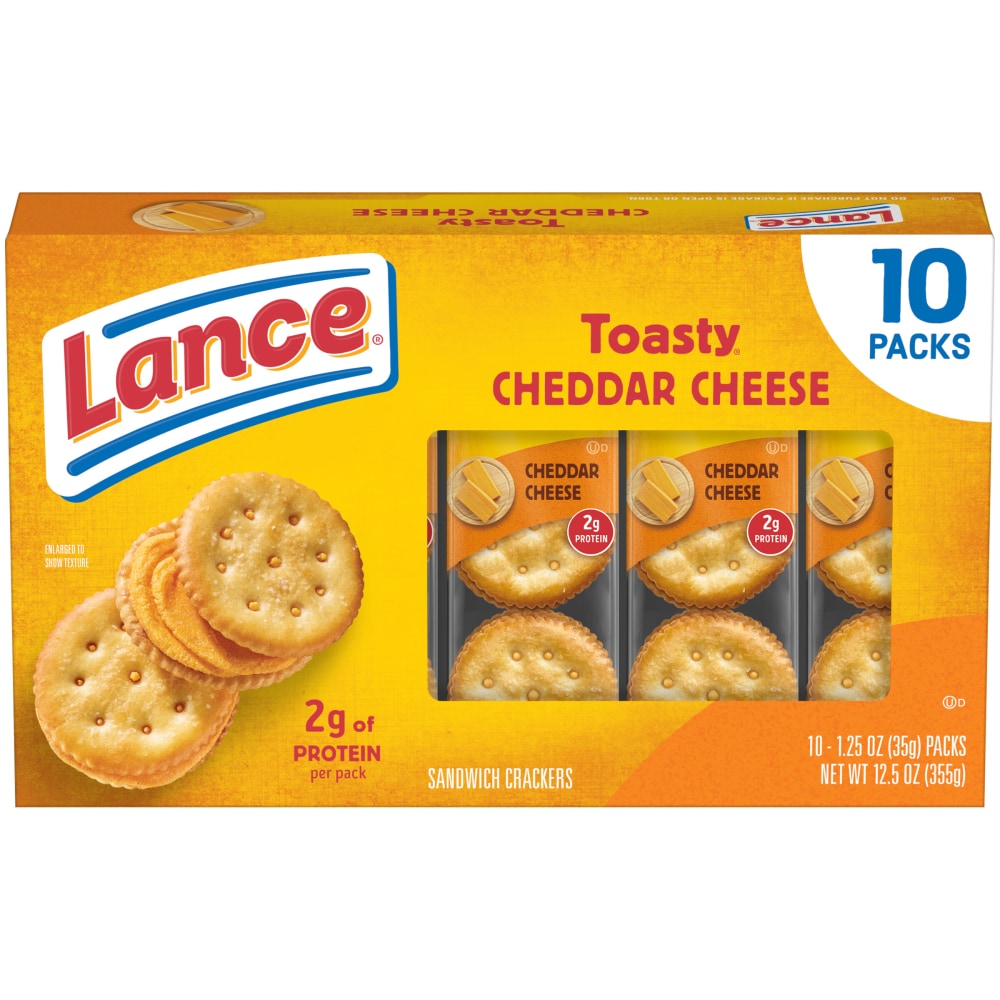 Lance Toasty Cheddar Cheese Sandwich Crackers Snack Packs