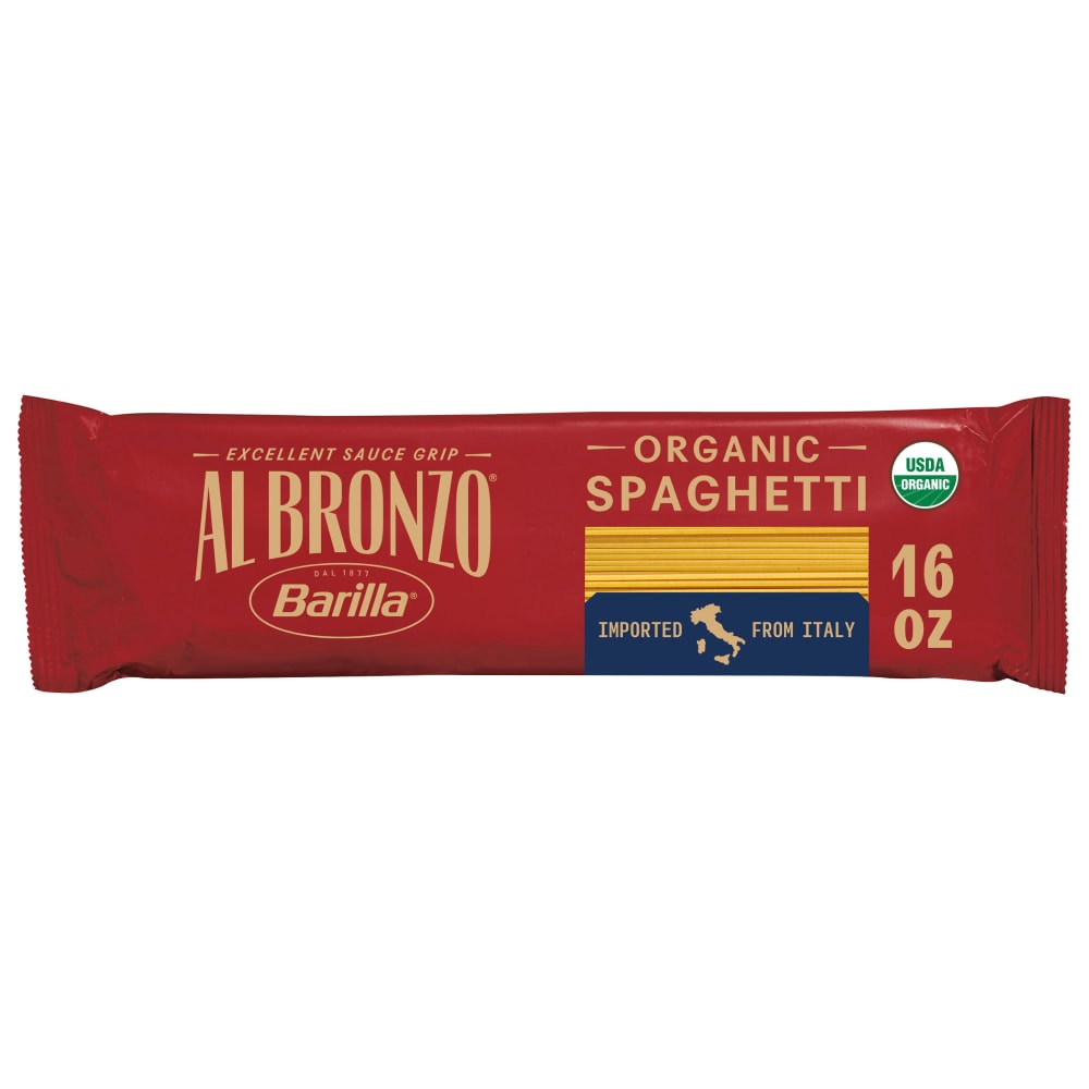 Al Bronzo by Barilla Organic Spaghetti Pasta, Bronze Cut Pasta, Non GMO, Kosher