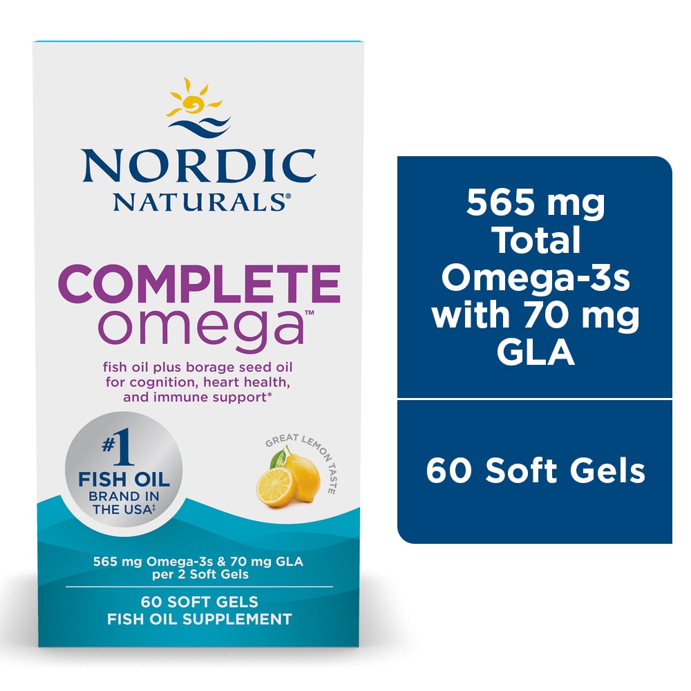 Nordic Naturals® Complete Omega™ Lemon-Flavored Fish Oil Soft Gels